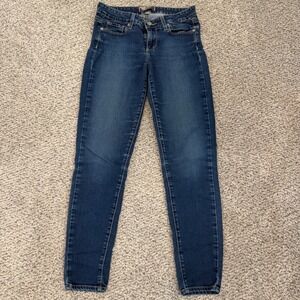 Mavi Women Dark Wash Skinny Jeans Blue Stretch Denim Mid Rise Size 28